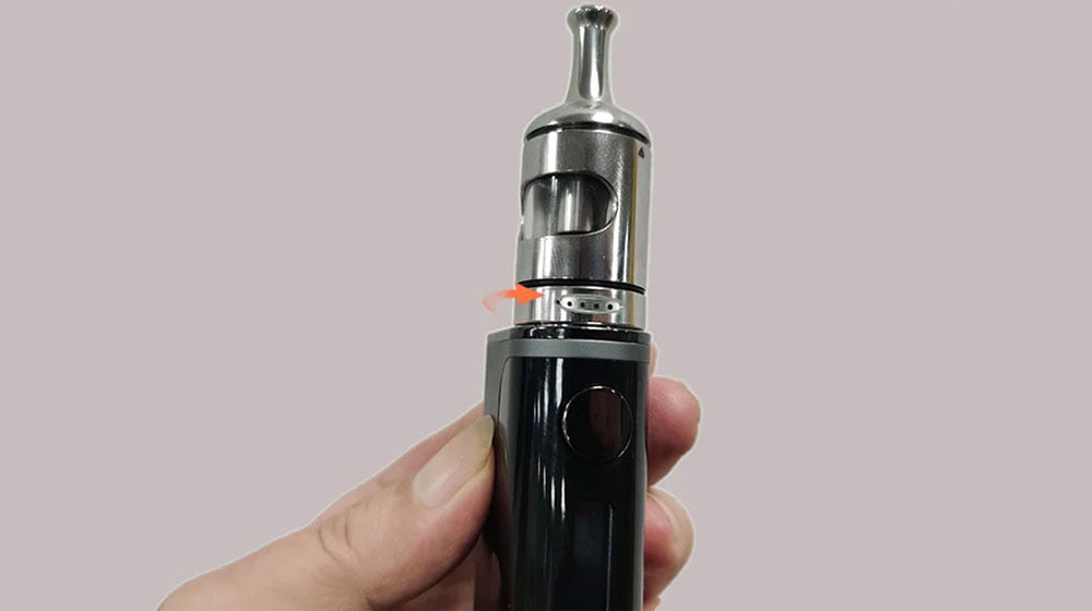 How to adjust the airflow on a vaping device