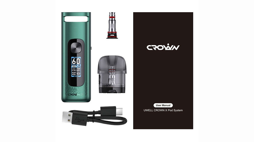 Uwell Crown X Pod System Kit PACKAGE LIST