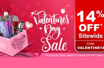 EcigMafia’s Valentine’s Day sale, 14% off all items.