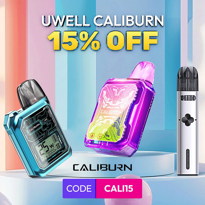 Eightvape - Isang mahusay na 15% na diskwento sa Uwell Saklaw ng Caliburn