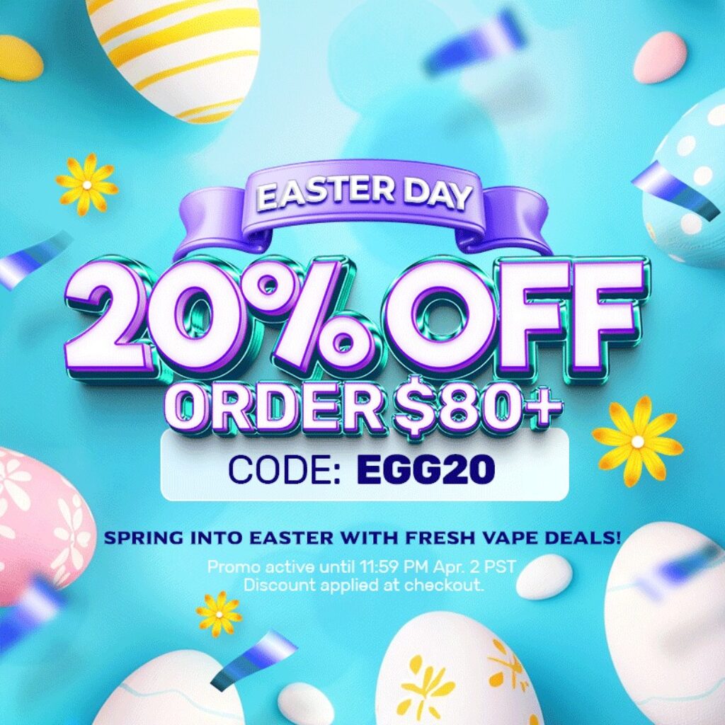 Eightvape Easter Sale – 20% off orders over $80