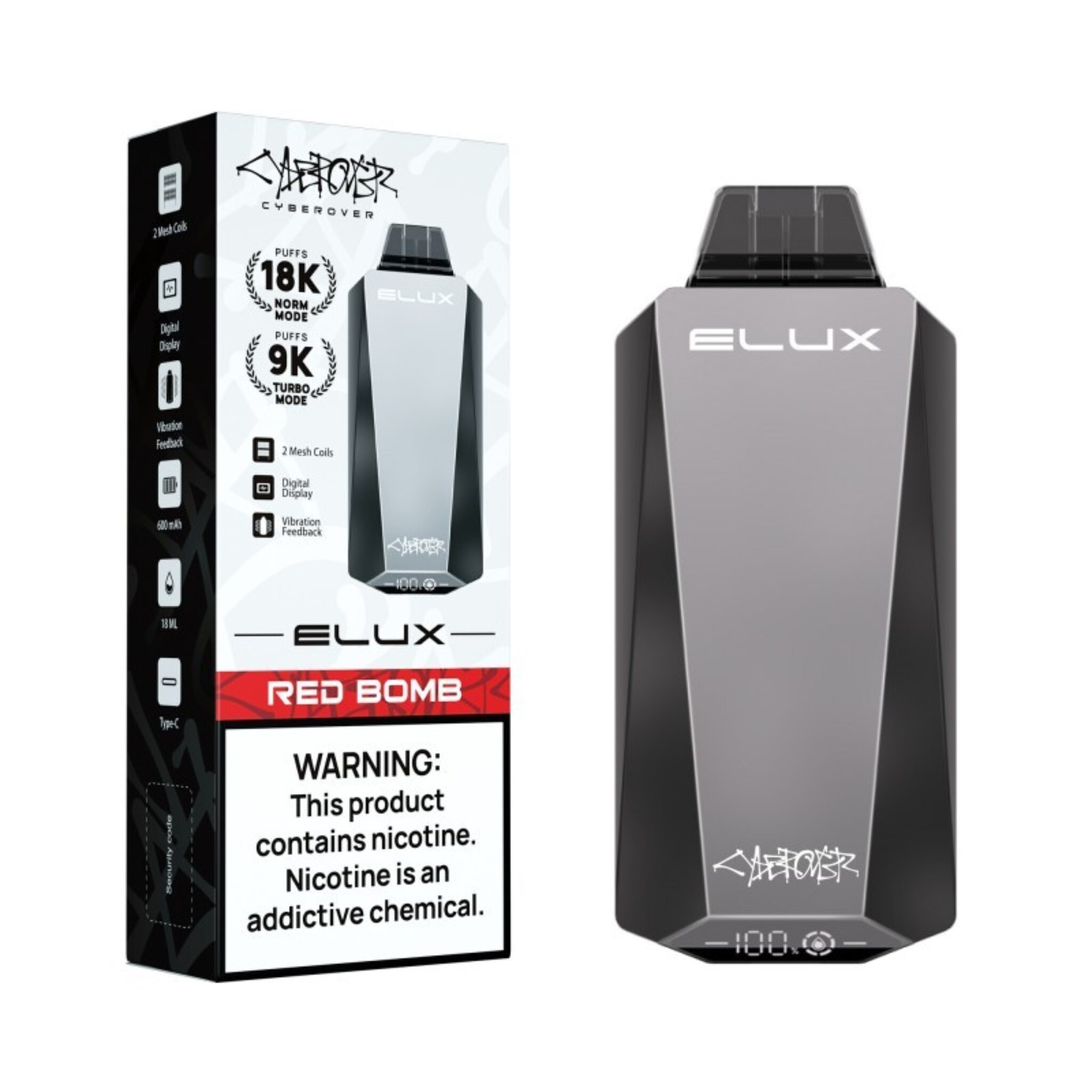 Elux Cyberover 18K Disposable Vape 18000 Puffs - Vape Prices