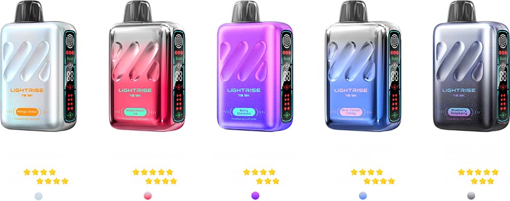 Lost Vape LightRise TB 18K Disposable Vape color