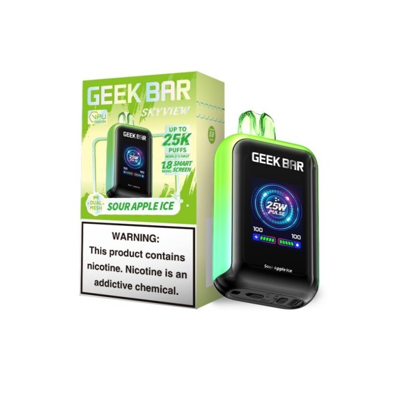 how much is elf bar vape Geek Bar Pulse X Sour Apple Ice 25K Puffs Disposable Vape main image 0