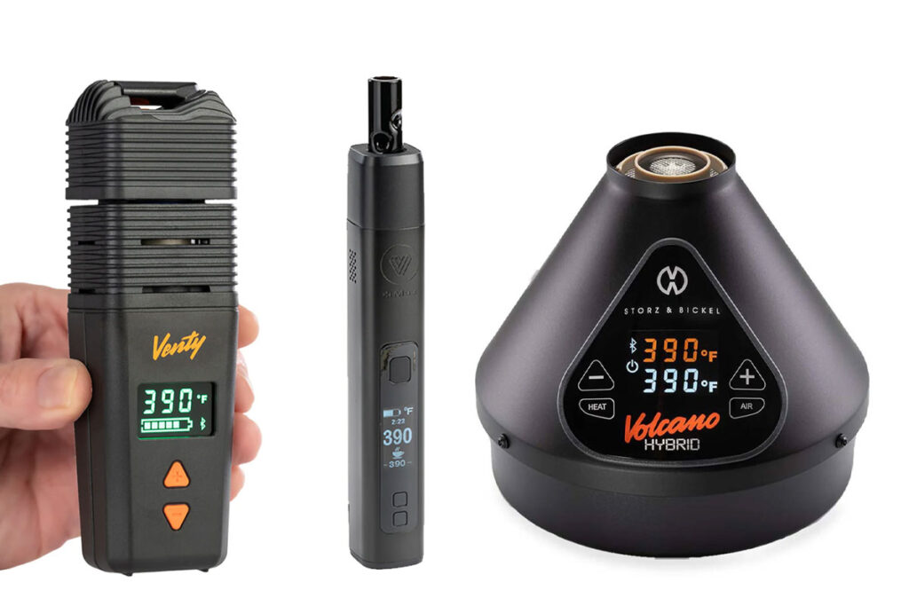 There are three main types of dry herb vaporizers