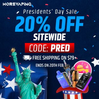 MoreVaping.com | Събитие с ограничено време – Разпродажба за Деня на президента!