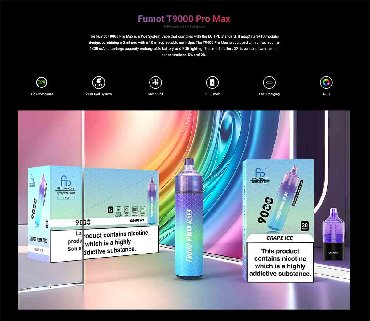 Fumot T9000 Pro Max Pod System Vape Kit