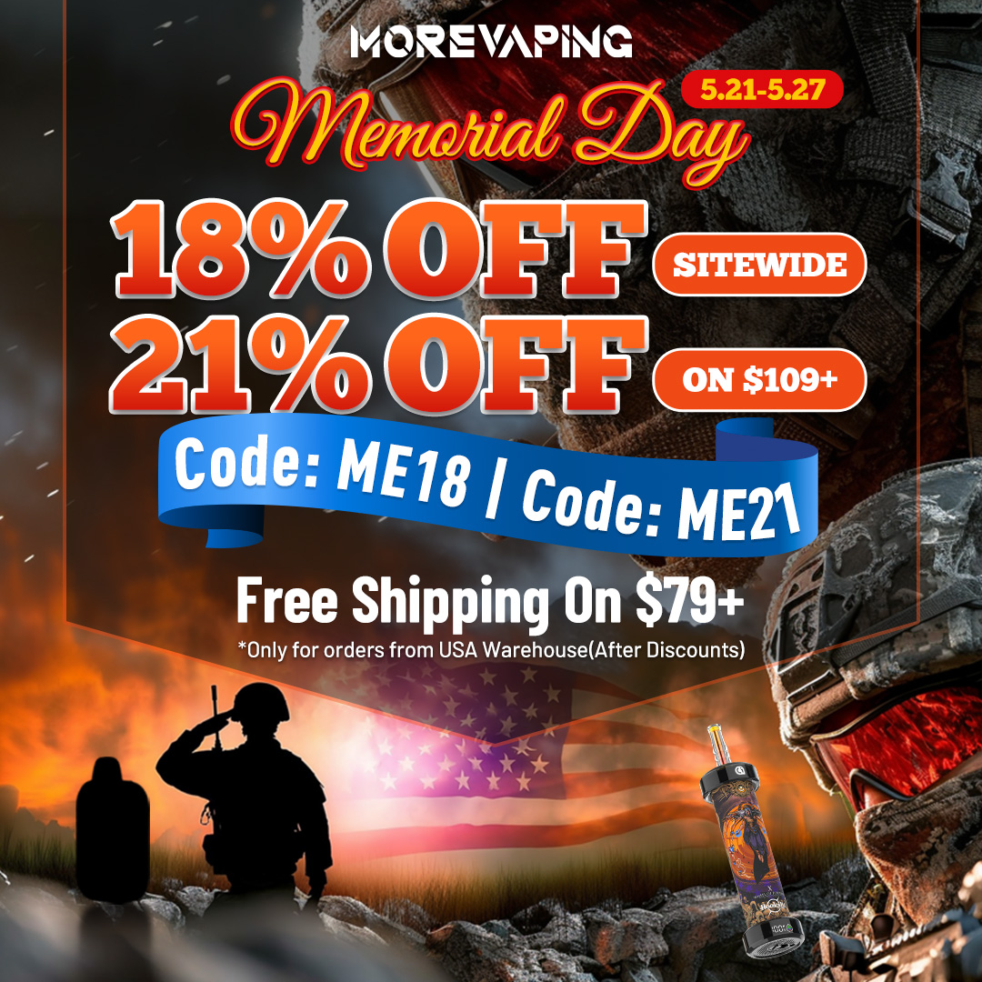 MoreVaping – Memorial Day Vape Sale is Coming!