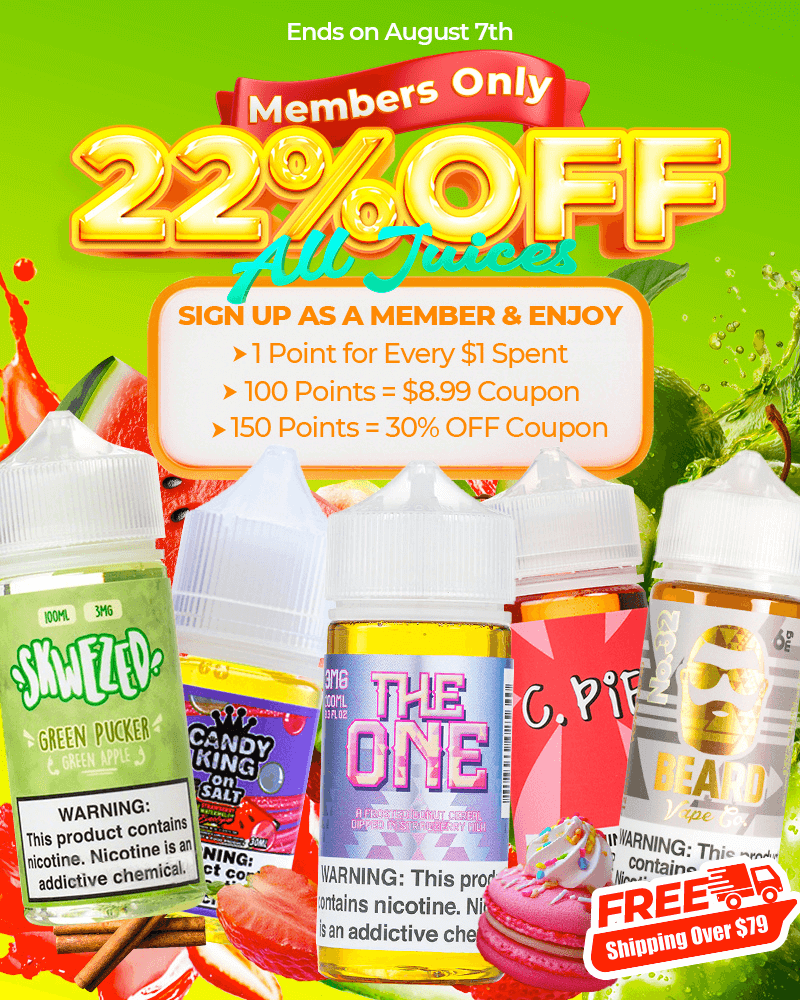 VapingLand Members Only: 22% OFF All Juices