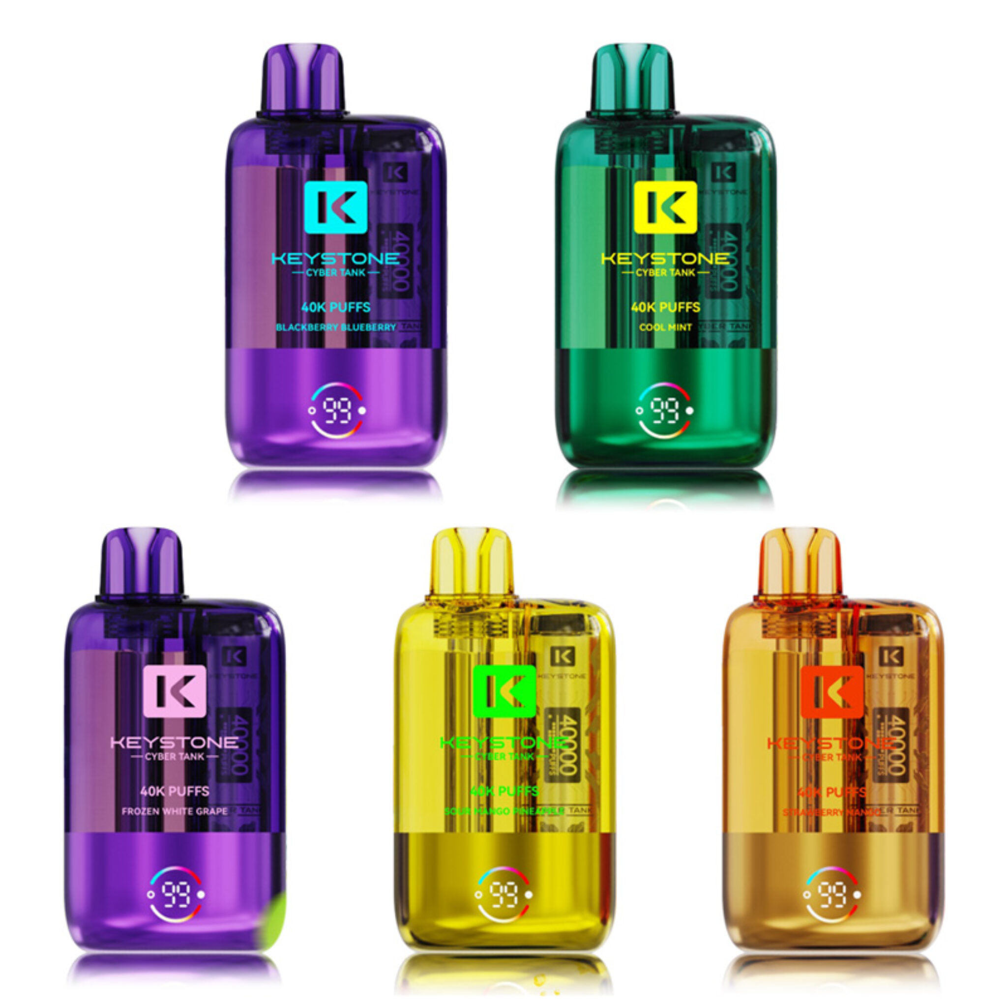 Keystone Cyber Tank 40K Zero Nicotine Disposable Vape 0% 40000 Puffs