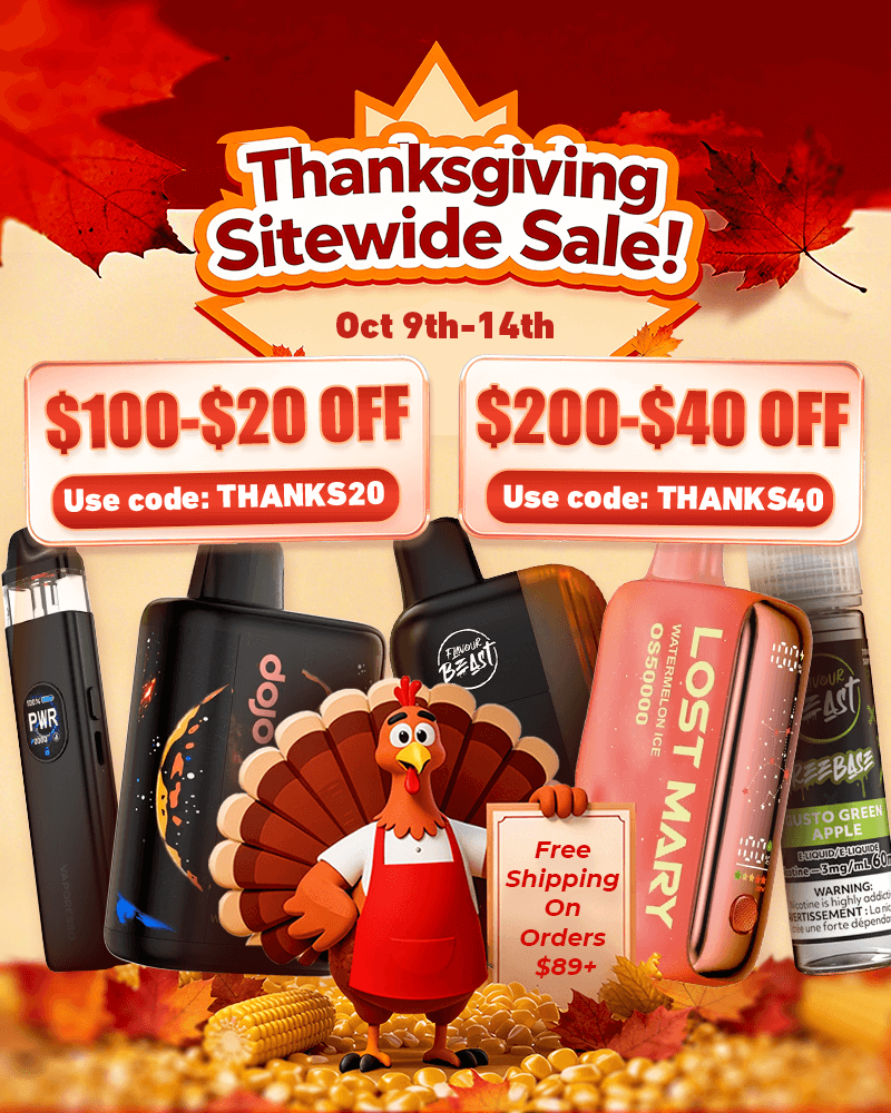 vapebest.ca Thanksgiving Sitewide Sale
