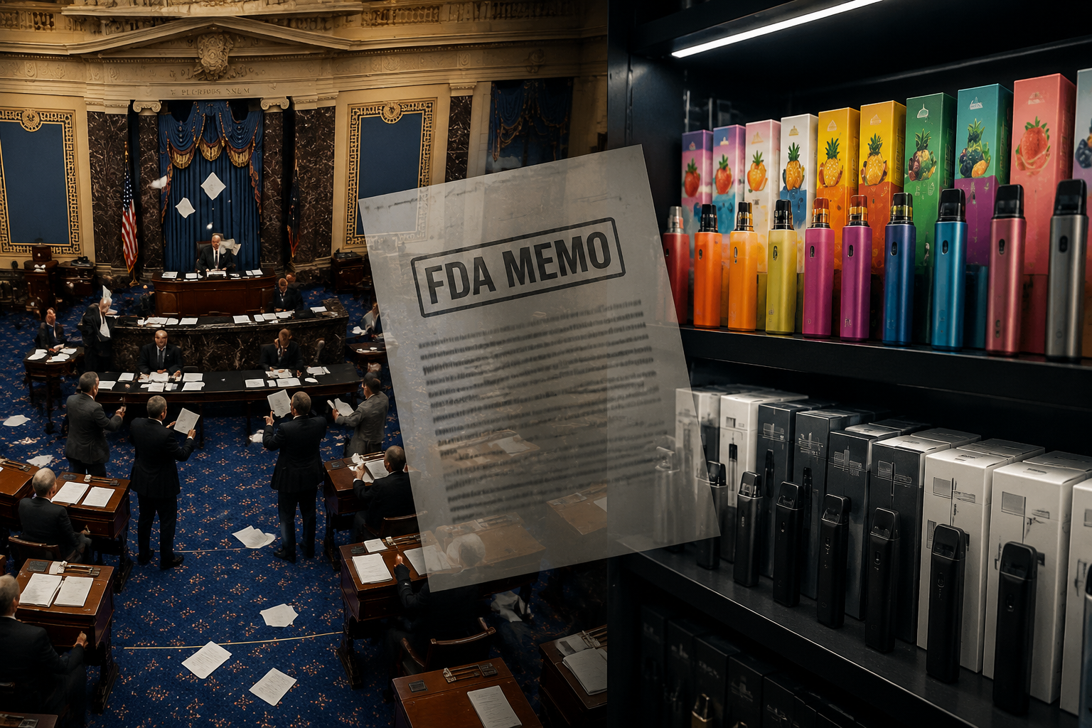 FDA internal memo reveals fruit-flavored e-cigarettes show no better quit rates than tobacco flavor - bipartisan backlash