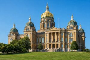 Iowa State Capitol building in Des Moines