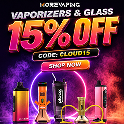 Morevaping - 15% off vaporizers and glass