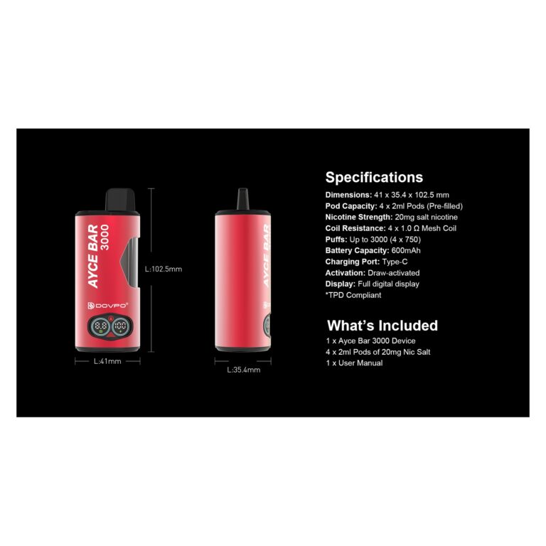 dovpo dovpo ayce bar 3000 pod kit