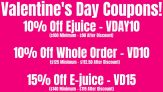 Ejuice Connect Valentine’s Day Coupons – Save Big on E-Juice & More!